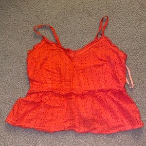 Red crop top
